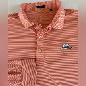 Turtleson Long Sleeve Men’s Polo Shirt‎ Size 2XL Polyester Blend Striped Pattern